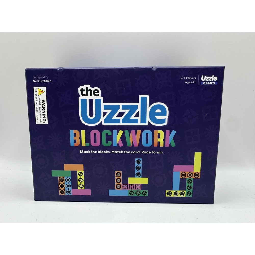 The Uzzle Blockwork Stack the Blocks Match the Card Race to Win COMPLETE